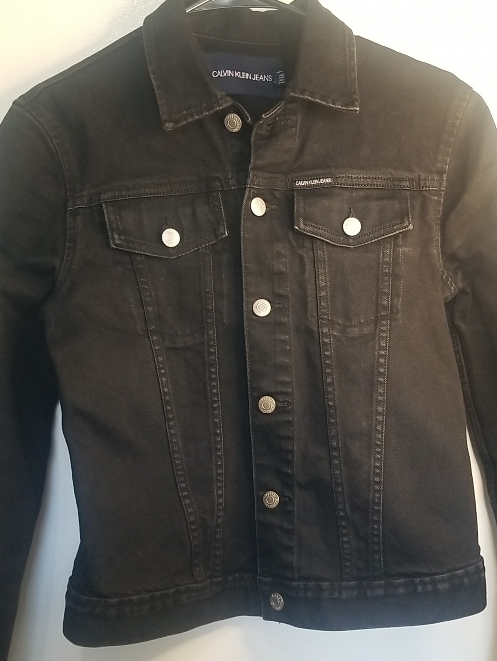 Calvin Klein Jeans Men's Black Denim Trucker Jacket